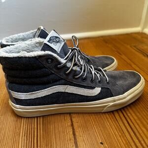 Vans Sk-8 unisex scotchguard gray sherpa lined high top‎ sneakers SIZE M7.5, W9